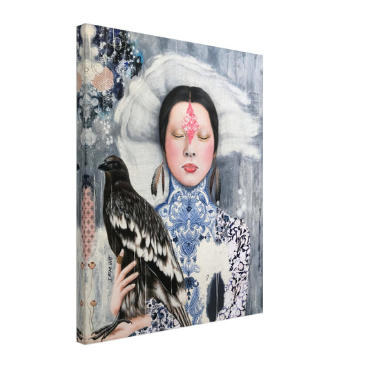 The Realm mixed media portrait art print by Irene Hoff