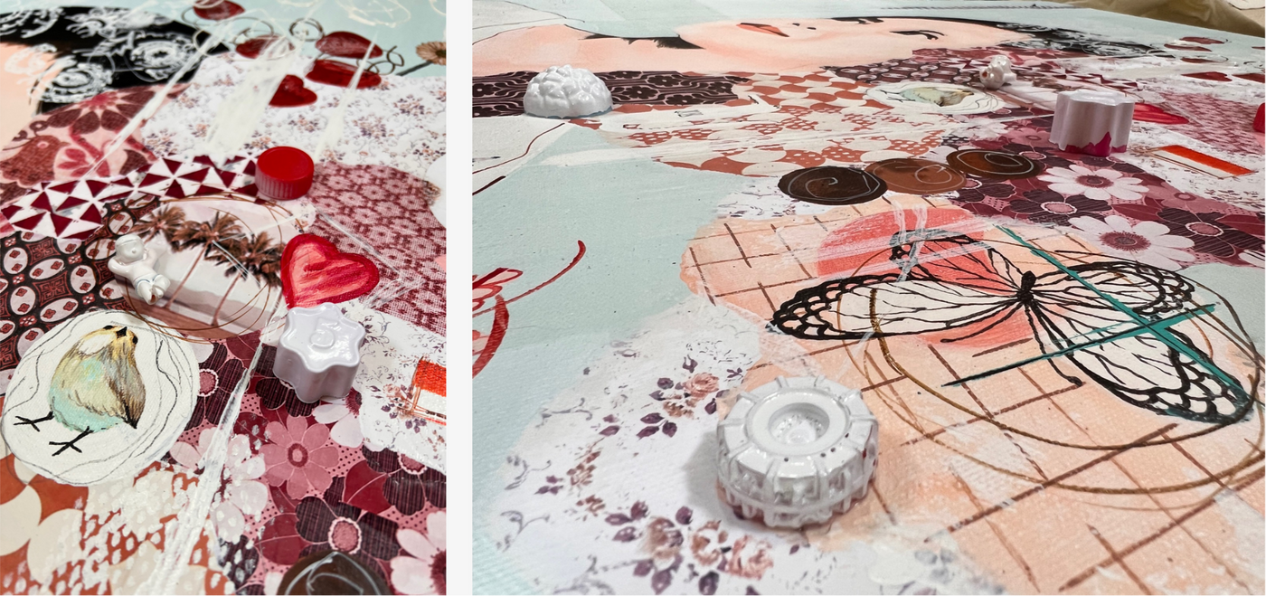 Mixed media portrait of Vita by Irene Hoff — Plastic Angels