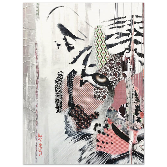 Fearless mixed media portrait art print by Irene Hoff
