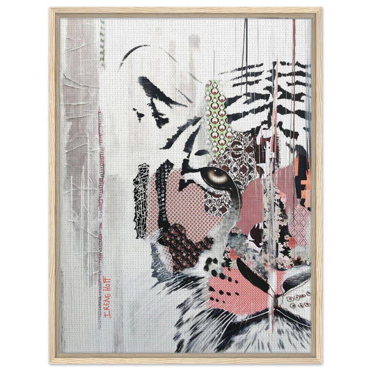 Fearless mixed media portrait art print by Irene Hoff